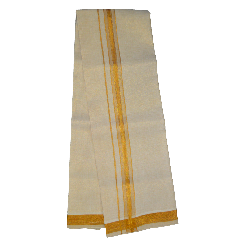 TISSUE DHOTIES WITH GOLD BOARDER - NHTD01