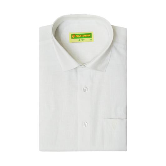 MENS COTTON RICH REGULAR FIT HALF SLEEVE SHIRT - 4U - NHWSH01