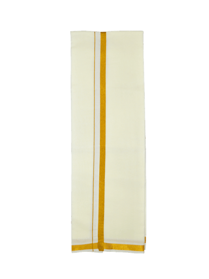 National Cotton Mens Cream Color Wedding Comb Half Sleeve - Vivaha_NHV_02