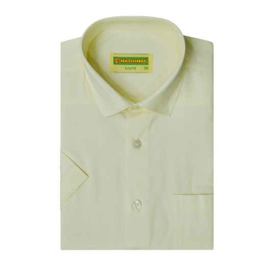 MENS PURE COTTON REGULAR FIT IVORY SHIRT FULL SLEEVE SHIRT - IVORY - NHIVF01