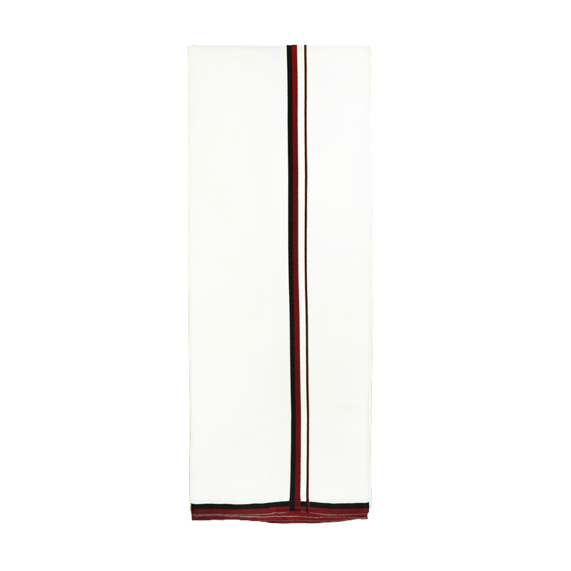 MENS WHITE SINGLE LAYER DHOTIES -KATCHI - NHKA01