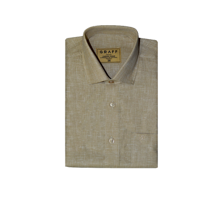 Mens Cotton Rich Half Sleeve Shirt and Dhoti Combo - MAJESTIC Brown- MJH04