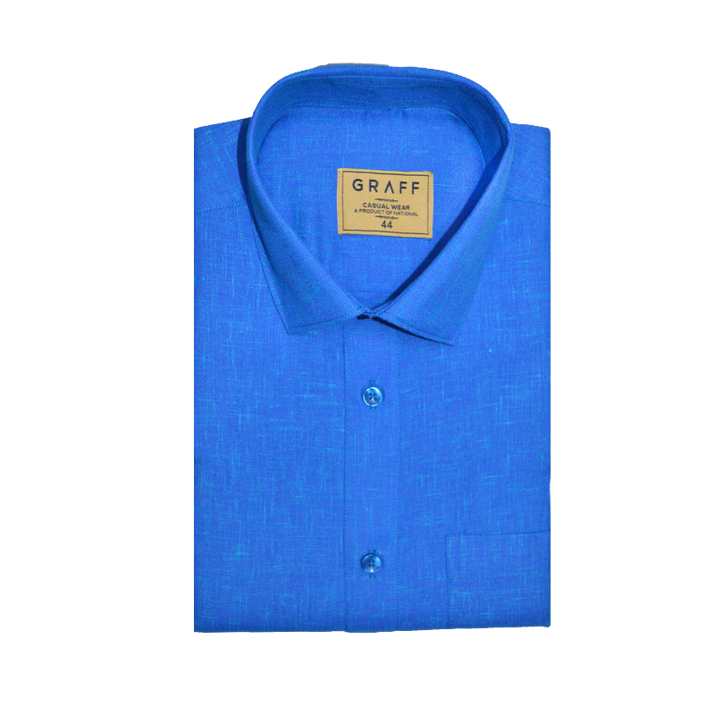 Mens Cotton Rich Half Sleeve Shirt and Dhoti Combo - MAJESTIC Blue - MJH05