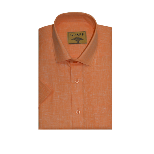Mens Cotton Rich full Sleeve Shirt and Dhoti Combo - MAJESTIC orange - MJF06