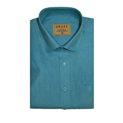 Mens Cotton Rich Full Sleeve Shirt and Dhoti Combo - MAJESTIC Teal blue - MJF12