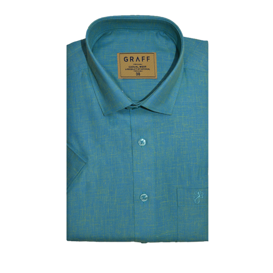 Mens Cotton Rich Full Sleeve Shirt and Dhoti Combo - MAJESTIC Teal blue - MJF12