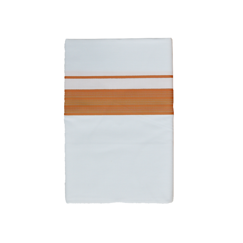 Mens Cotton Rich Half Sleeve Shirt and Dhoti Combo - MAJESTIC orange - MJH13