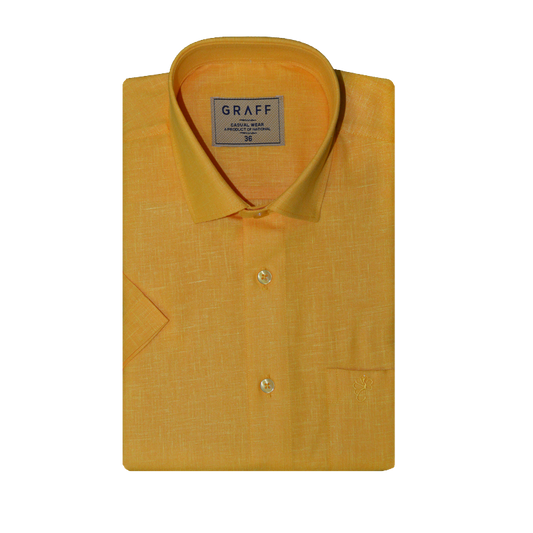 Mens Cotton Rich full Sleeve Shirt and Dhoti Combo - MAJESTIC bright yellow  - MJF16