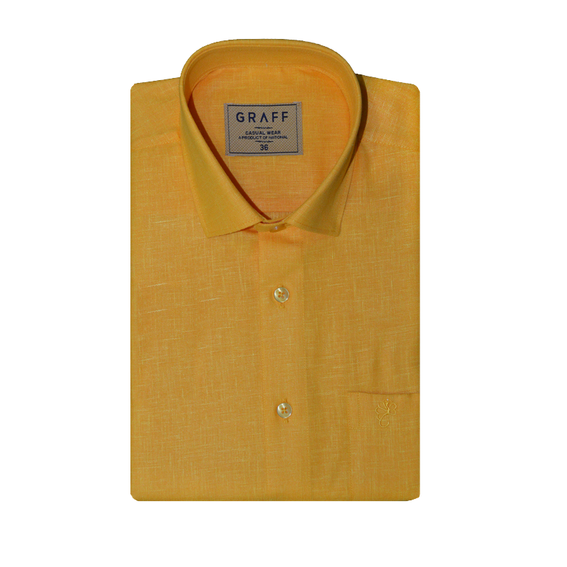 Mens Cotton Rich Half Sleeve Shirt and Dhoti Combo - MAJESTIC bright yellow  - MJH16