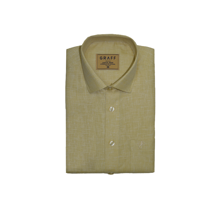 Mens Cotton Rich Half Sleeve Shirt and Dhoti Combo - MAJESTIC mustard - MJH07