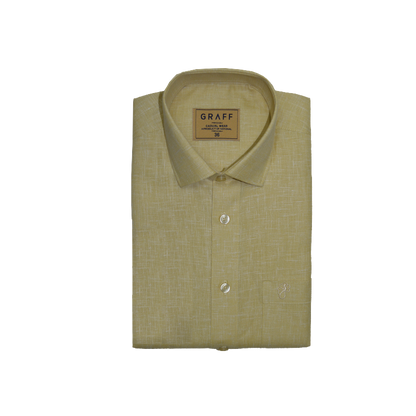 Mens Cotton Rich Half Sleeve Shirt and Dhoti Combo - MAJESTIC mustard - MJH07
