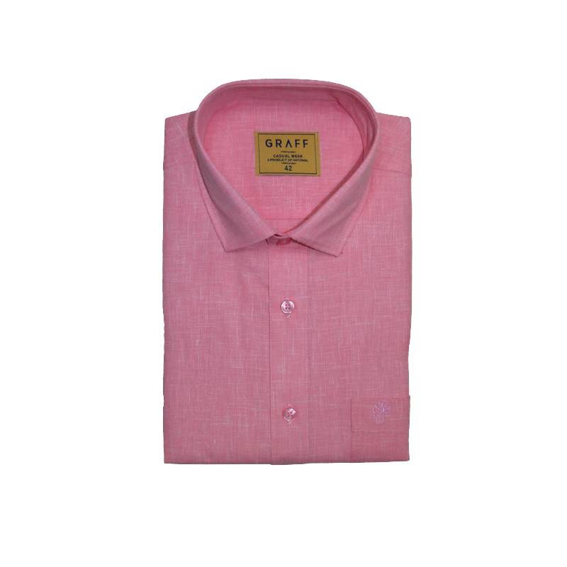 Mens Cotton Rich Half Sleeve Shirt and Dhoti Combo - MAJESTIC Pink - MJH08
