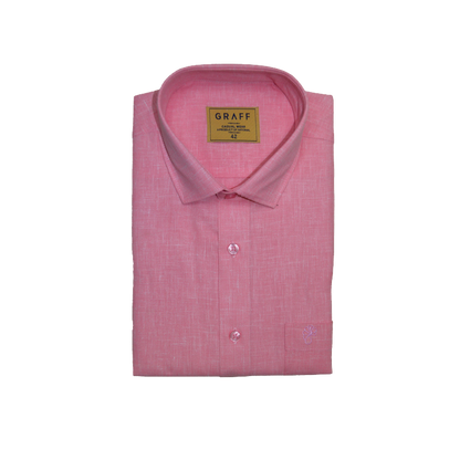 Mens Cotton Rich Half Sleeve Shirt and Dhoti Combo - MAJESTIC Pink - MJH08