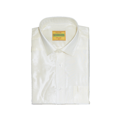 National Handlooms Men's Art Silk Shirt,Dhoti And Towel Combo - SILK CRAFT - NHSC_01